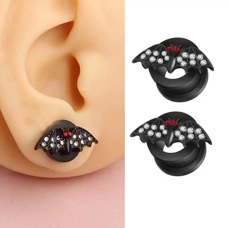 Ear Gauges 316L Stainless Steel Ear Tunnels Plugs Piercing Jewelry Brass  Ear Stretchers Expander Plugs and Tunnels Silicone