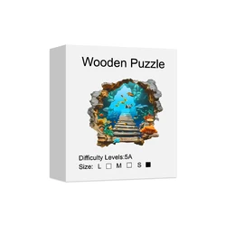 Exquisite Underwater World Wooden Puzzle - Challenging Intellectual Toy and Elegant Home Decor Gift (S)