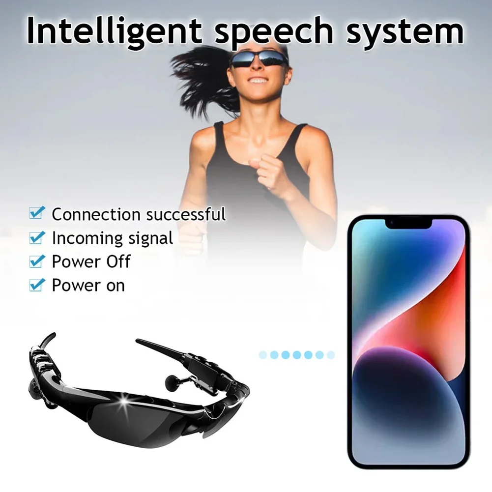 Smart Bluetooth Audio Sunglasses with Surround Sound and Polarized Lenses