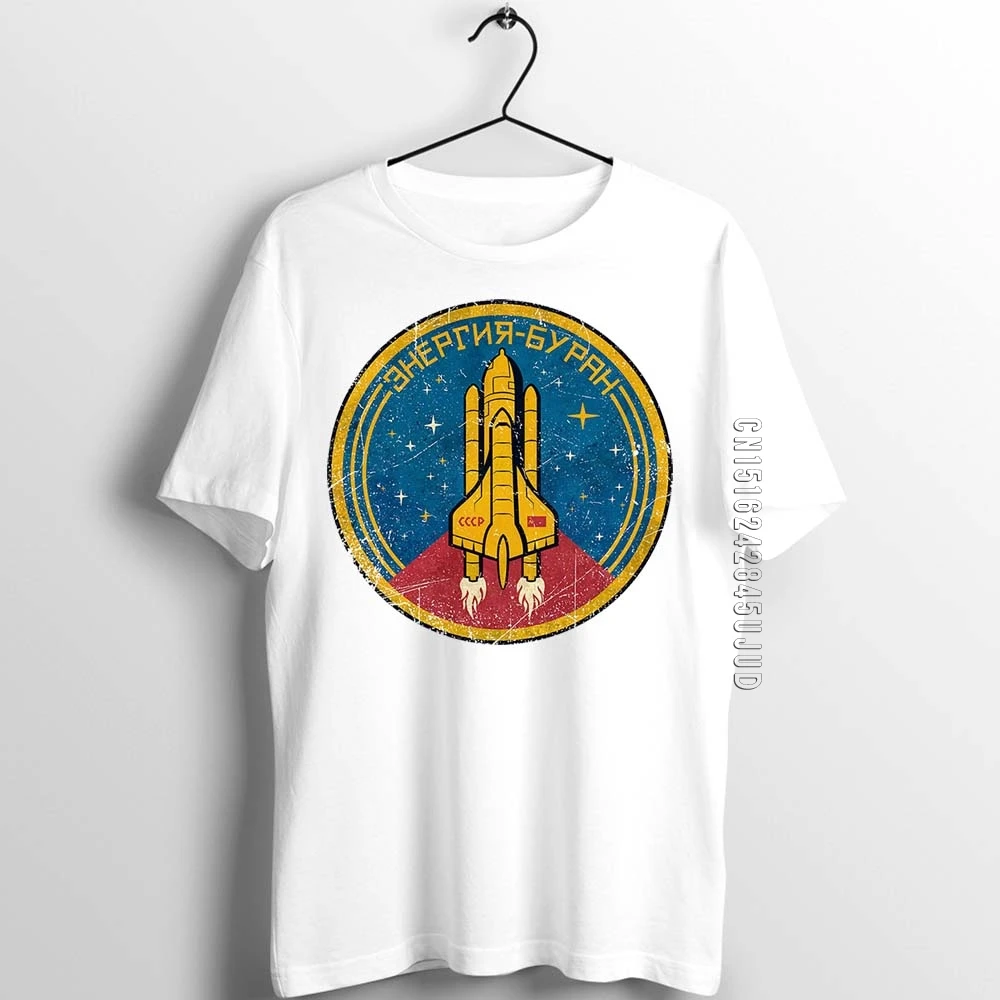 Maglietta Da Uomo Cccp Unione Sovietica Buran Navetta Spaziale Interkosmos Navetta Opera D'Arte T-Shirt Homme Graphic Top E Tees Camiseta