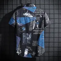 Chemises imprimées à manches courtes pour hommes, haut de plage fin, loisirs en bord de mer, vêtements essentiels pour hommes 3