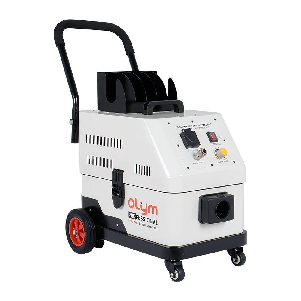 

OLYM High quality dust-free sanding machine Pneumatic orbital sander for auto body sheet metal with 50L vacuum volume