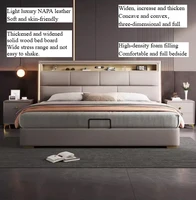 Cadres de lit modernes pour chambre à coucher, lit double minimaliste avec rangement, lit de luxe pour chambre à coucher, accessoires pour la maison 2