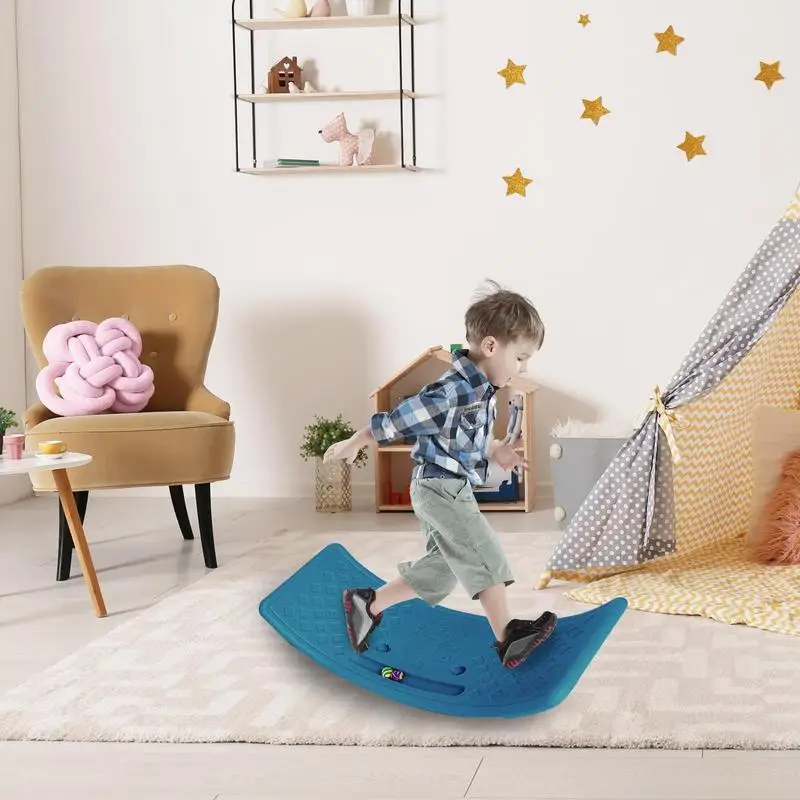 Kids Rocking Balance Seesaw Board Physical Coordination Training Equipment Game Teeterboard Play Toy Plate balance board kids rocking seesaw toy