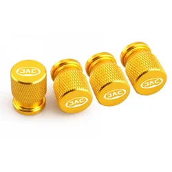 Premium Car Tire Valve Stem Dust Cap Covers - Set of 4 (Yellow)