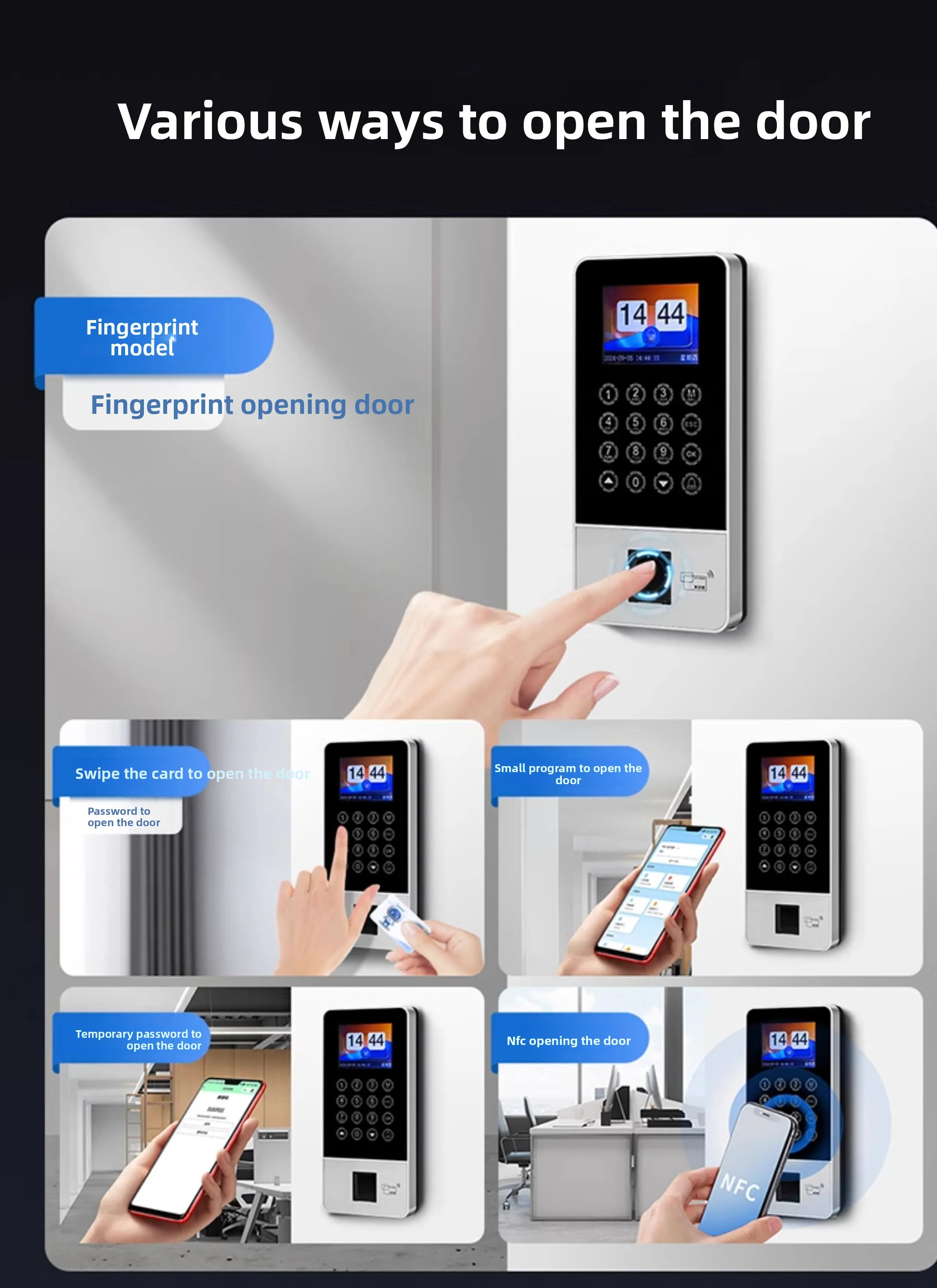 dynamic facial recognition access control system all-in-one machine 5-inch acces