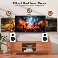 AIYIMA S600 Bluetooth Bookshelf Speaker Active Home Audio 40WX2 HiFi Output Subwoofer White Wood ARC/USB/RCA Inputs 24bit 48Khz - Image 3