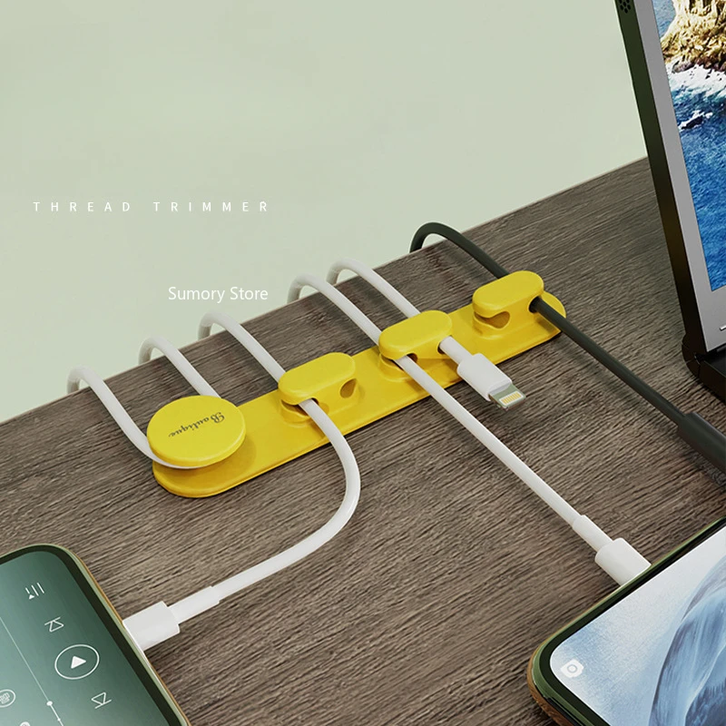 Desktop Edge Cable Clips Cable Organizer Management Bed Table Side Wire Holder Usb Charging Cable Clamp Line Fixed Clips Buckle