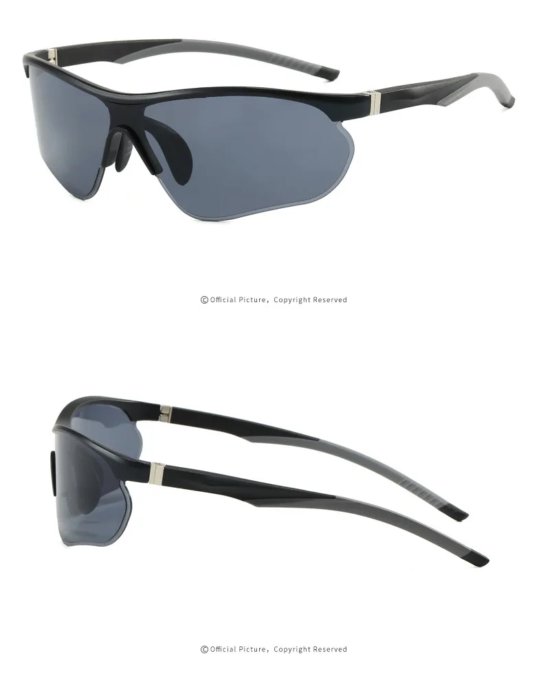 Sport-Sonnenbrille Halbrahmen Outdoor-Radsportbrille UV-Beständig UV400 Fahrradbrille 3018 – Detail 10