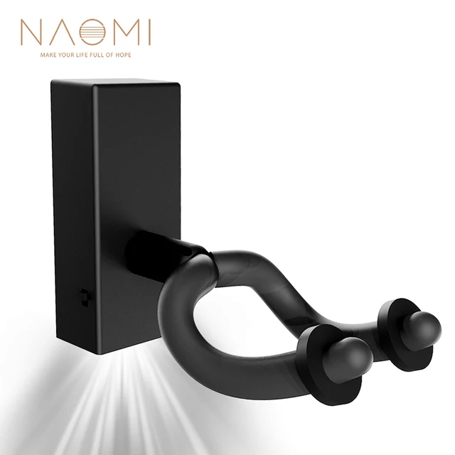 NAOMI 4 Colors LED Guitar Hanger Wall Mount Bracket Holder Hook