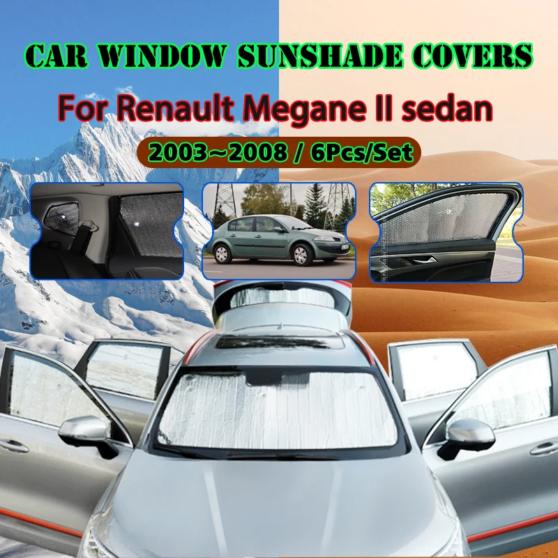 

For Renault Megane II MK2 2003~2008 Car Window Cover Sunproof Windshield Sunshade Reflector Shade Coverage Visor Car Accessories