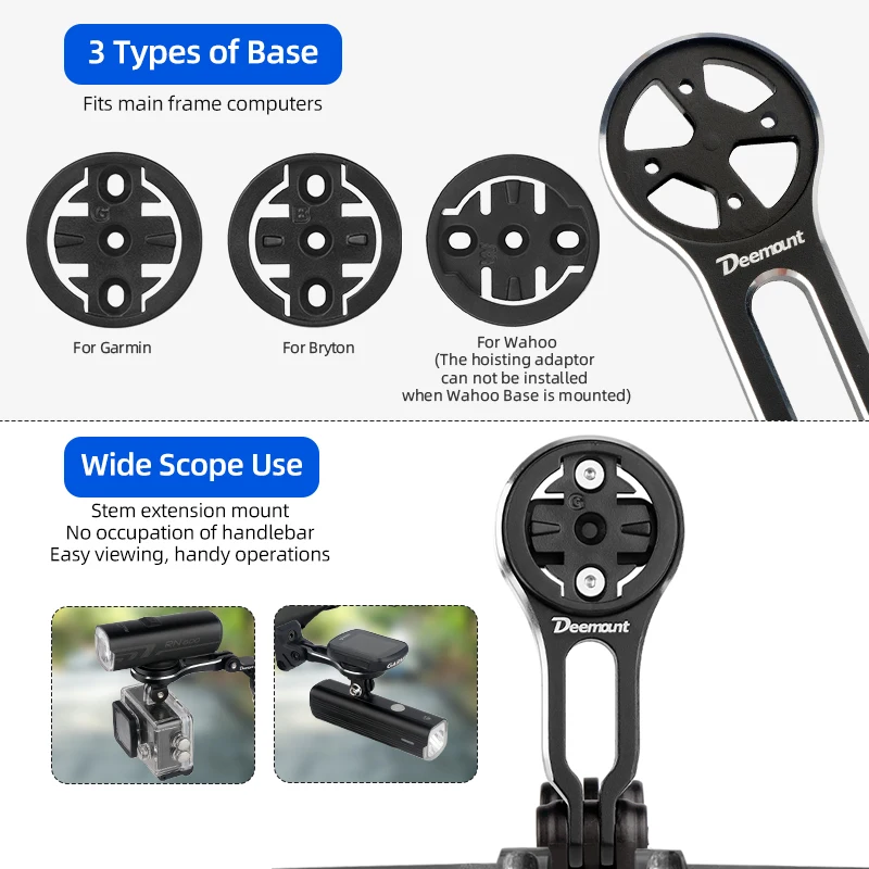 Bike Handlebar Bracket Fits Trek Bontrager Blendr BMC ICS Cervelo Gopro Aluminum Alloy Stand for Garmin Wahoo Bryton IGPSPORT
