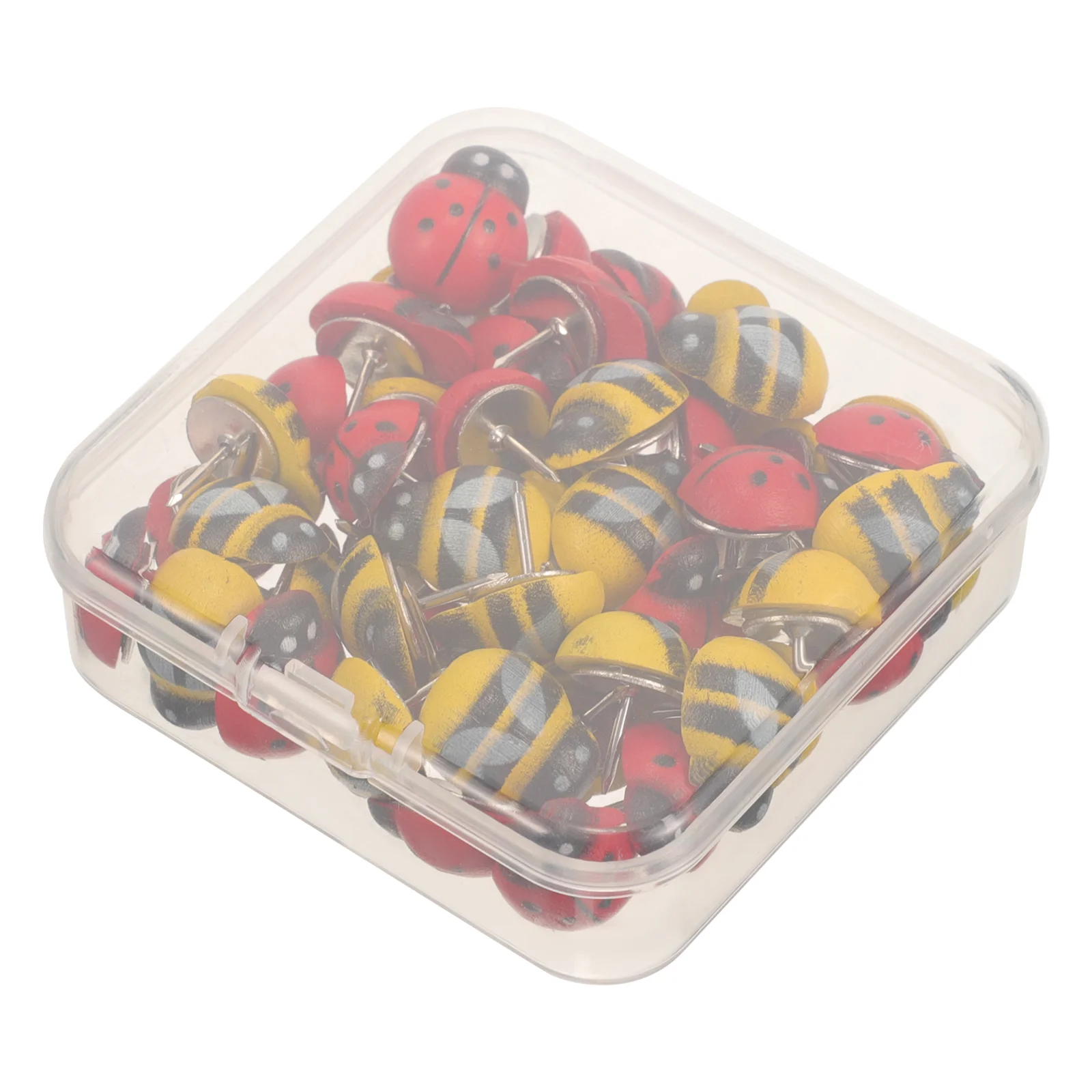 

50Pcs Animal Shaped Push Pin Replaceable Pushpins Cartoon Thumbtacks Home Accessory