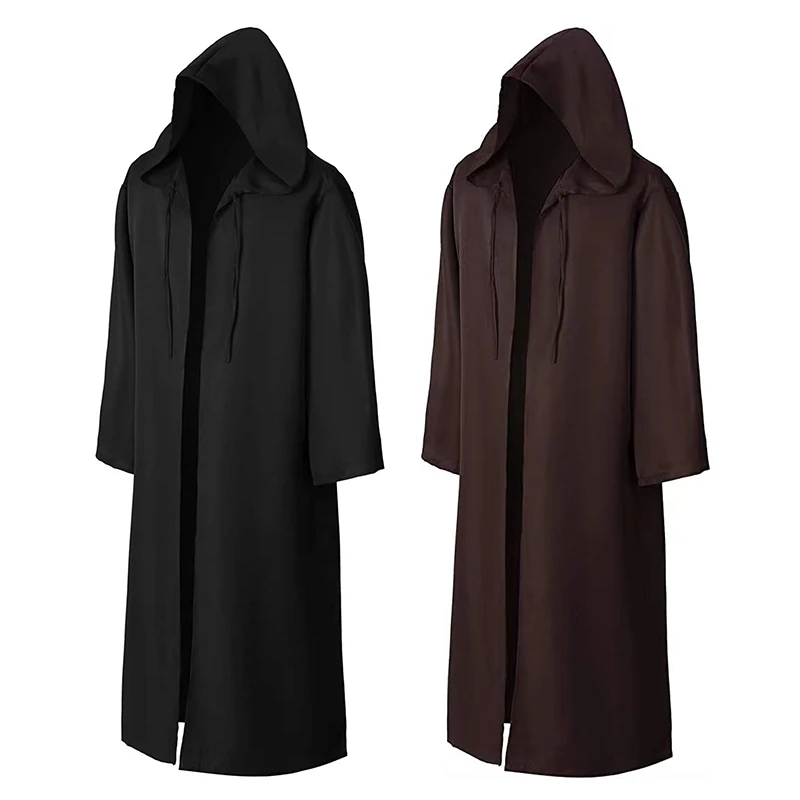 2023 Nuovo Medievale Vittoriano Adulto Maschio Gotico Lungo Cappotto Steam Punk Cappotto Con Cappuccio Halloween Gioco Di Ruolo Costume