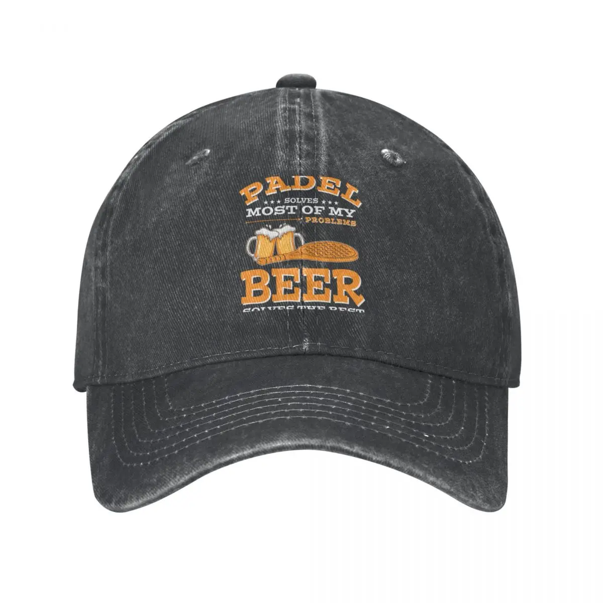 

Padel solves most of my Problems Beer Solves the rest Padel player Gift Cap Cowboy Hat hat winter boy child hat Women's