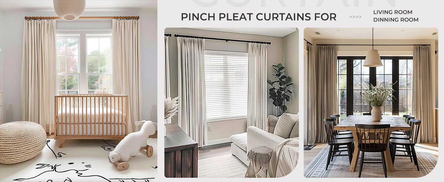 pinch pleated blackout curtains