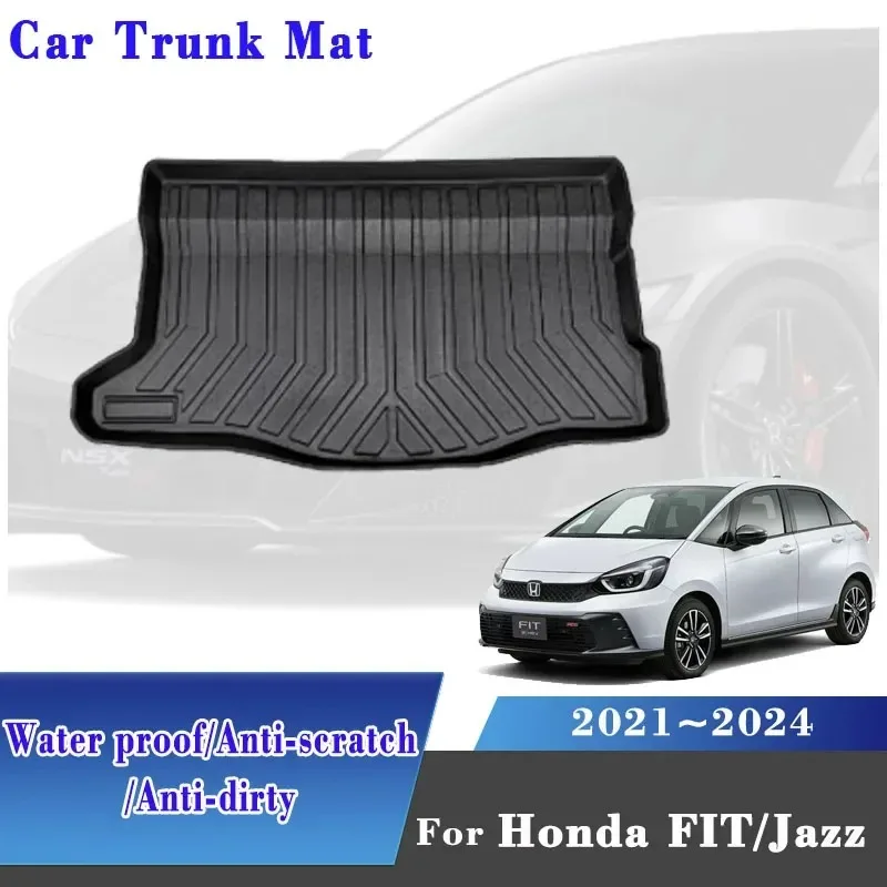 

Hybrid Car Boot Mats For Honda Fit Jazz GS 2021 2022 2023 2024 Waterproof Rear Trunk Storage Pads Tray Carpets Auto Accessories