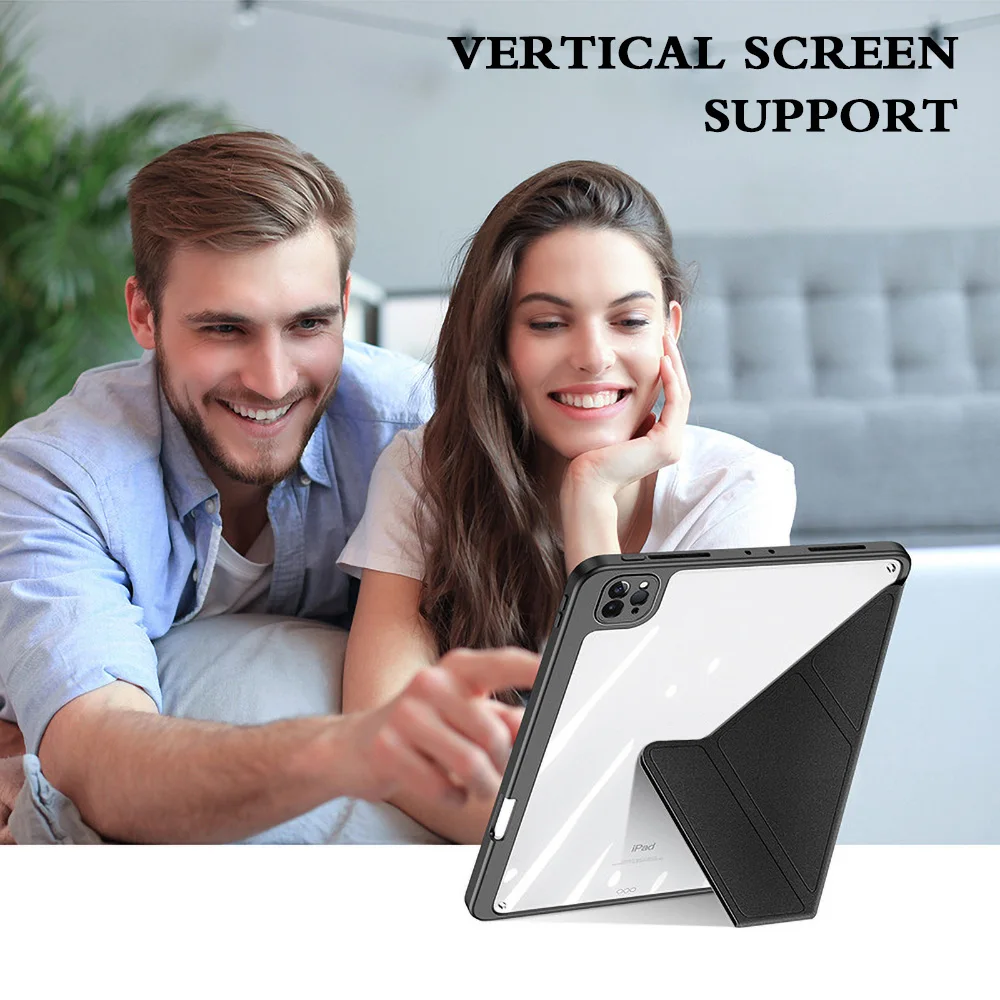 Acrylic Clear Y-Fold Stand Protective Tablet Case