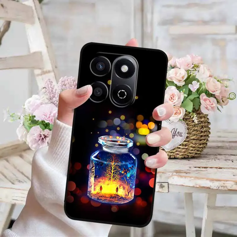 Cute Cat Design Soft Silicone Phone Case - Lovely Painted TPU Back Cover