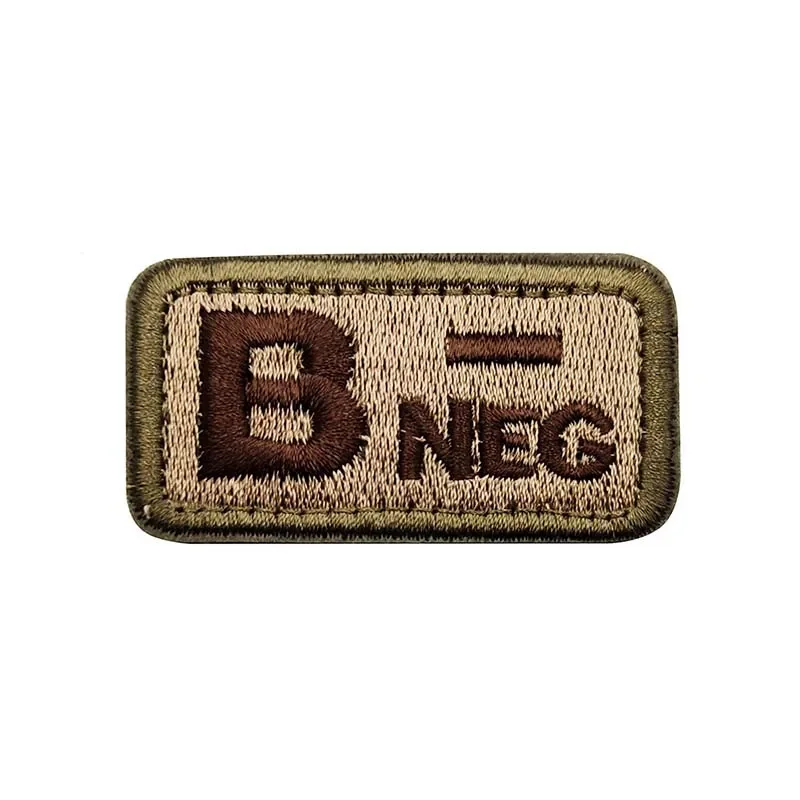 2,5*5CM, A B AB O POS-NEG Blutgruppe Abzeichen Stoff Applikation Stickerei Klettverschluss Patches, militärischer taktischer Aufnäher auf Rucksack – Detail 19