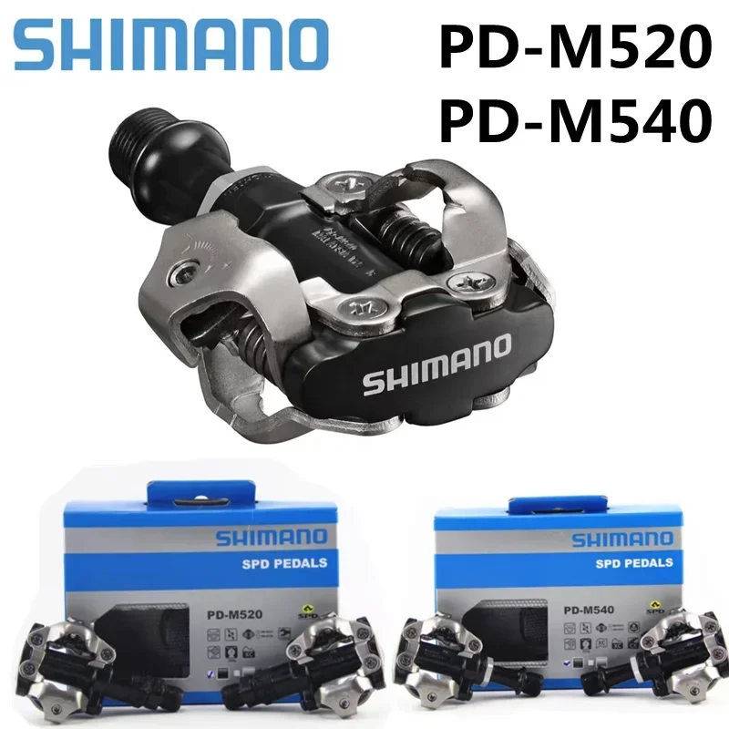 

SHIMANO PD-M520 PD-M540 SPD Pedals Self Locking Pedal With SM-SH51 Cleat Set Bearing PD-M520/M540 MTB Mountain Bike Parts