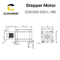 Cloudray NEMA 23 3-Phase Stepper Motor 2.0N·m 5.2A with Gear & 1.8m Cable for CNC Router Engraving Milling - Image 3