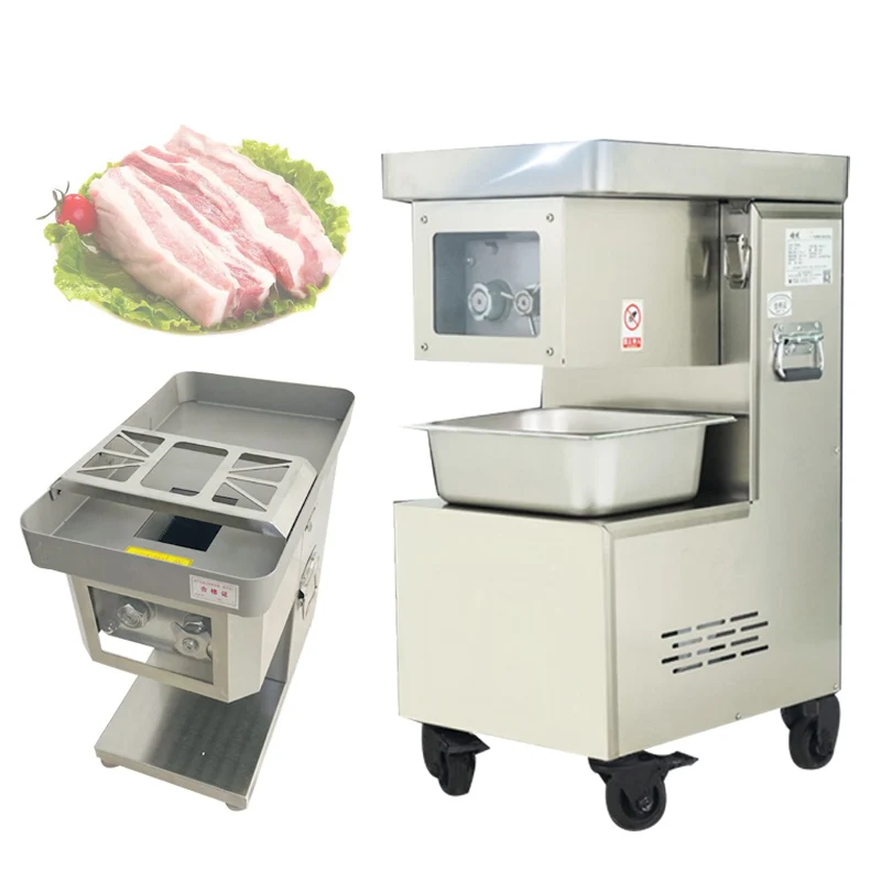 

Коммерческая настольная вертикальная машина для резки мяса, слайсер из улучшенной нержавеющей стали, маленькая многофункциональная фотомашина