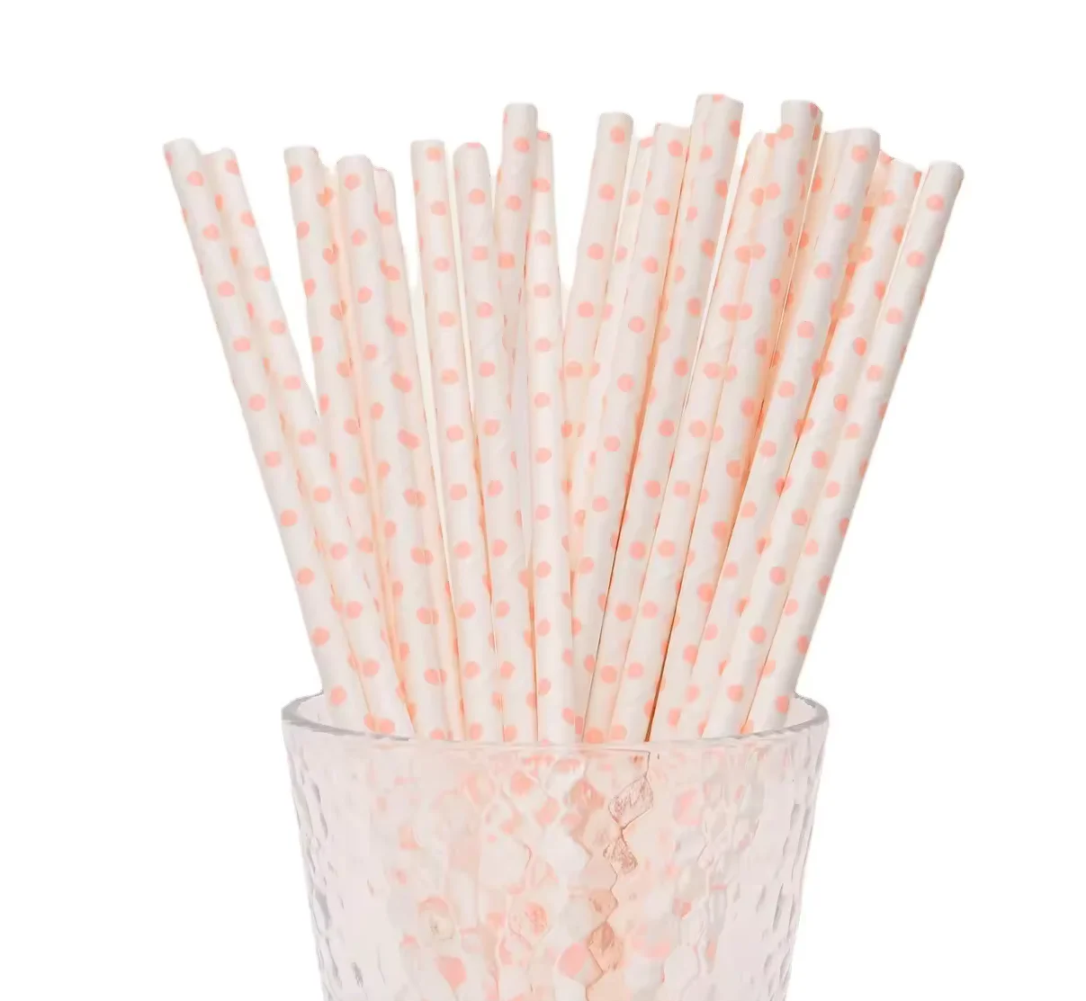 6*197mm Pink Mixed Paper Straws 600 Pcs Paper Drinking Straws For Wedding Party Restaurant Juice Coffee Cold Drinks Dessert