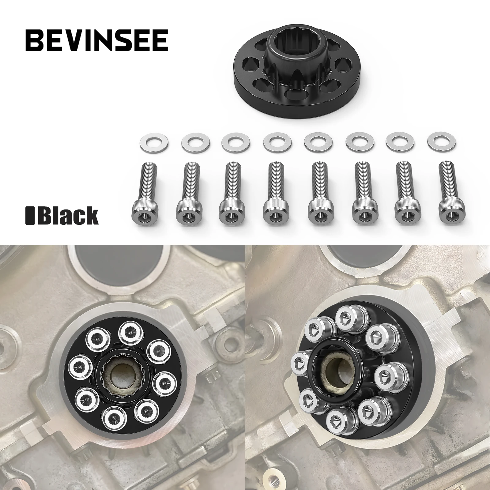 Crank Hub Bolt Capture Kit for BMW E90 E92 E93 335i E82 135i F20 F21 M135i F30 M3 F80 M4 F82 M2 Competition F87 N55 S55