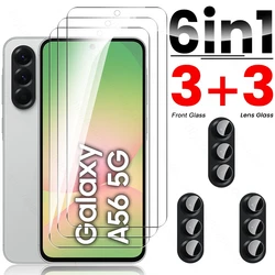 Premium 9H Tempered Glass Screen Protector with Camera Lens Film - Samsung A16 5G (6In1 3Front 3Lens)