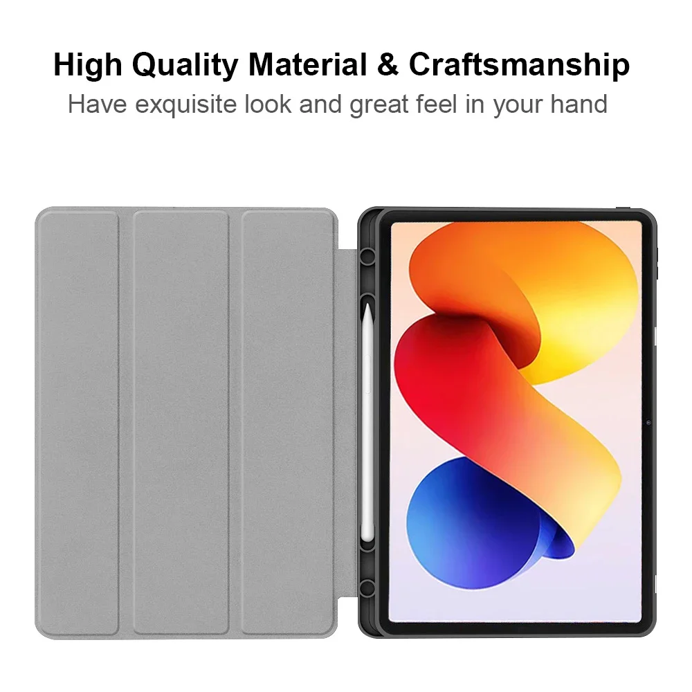 Versatile Smart Tablet Case with Pen Slot and Tri-Fold Design