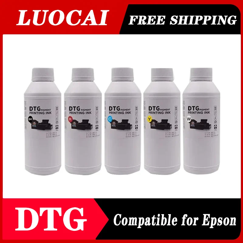 

1000ML DTG Ink Textile InK Garment Ink DX5 DX6 DX7 TX800 XP600 5113 4720 I3200 Printhead For Epson L800 1390 R1900 R2000 F2000