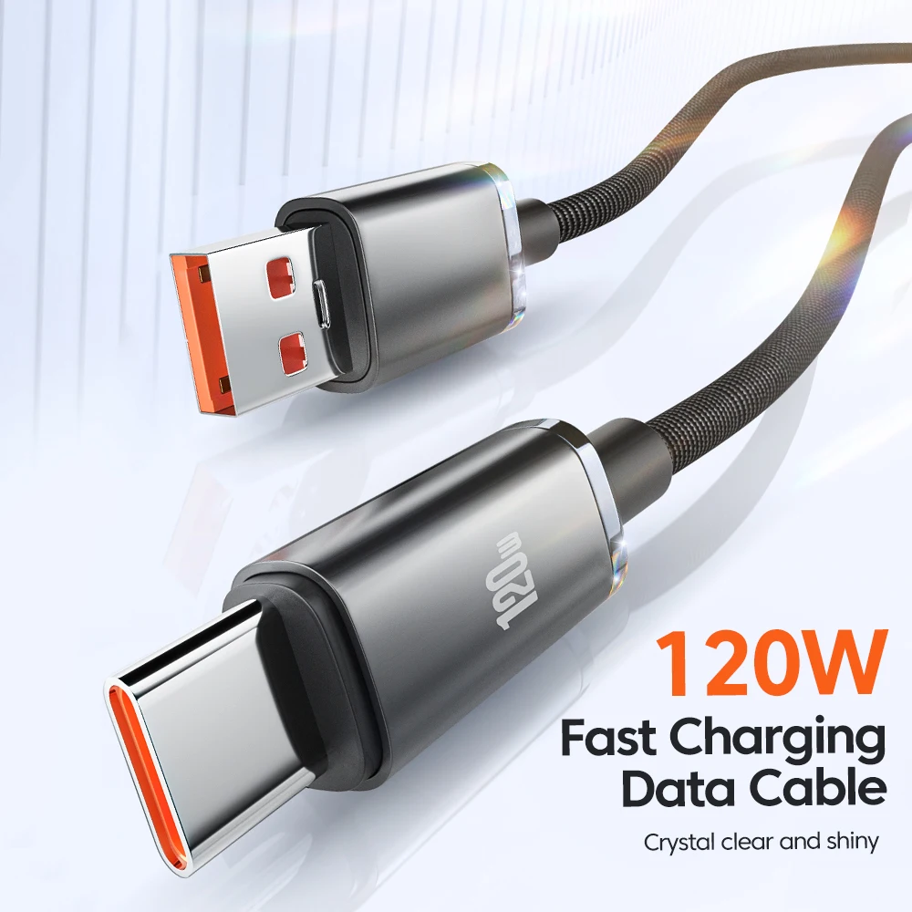 120W 6A USB Fast Charging Type C Quick Charge Cable For iPhone 15 16 Pro Samsung Xiaomi 14 Huawei Phone Quick Charge Data Cables