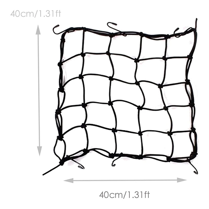 Elastic Cord Motorcycle Luggage Net 40x40cm Cargo Accessories Helmet Spider Mesh Motorbike Bikes Travel