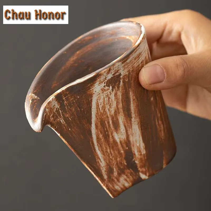 150ml Japanese Rough Pottery Tea Pitcher Luxury Tea-separating Cha Hai Household Justice Cup Tea Services Decoration Supplies