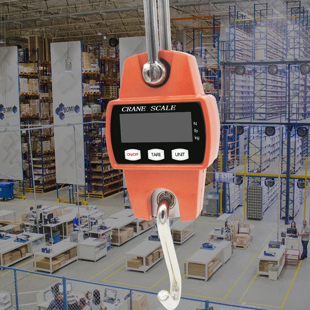Crane Scale Weight 300kg 150kg/50g 200kg/100g 500kg/100g Heavy Duty Hanging Hook Scales Portable Digital Stainless Steel