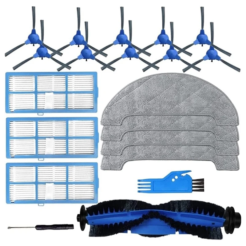 

Replacement Parts Kit Plastic New High Guality For Proscenic 850T Robotic Vacuum Cleaner Parts Main Brush Hepa Filter Mop Pad