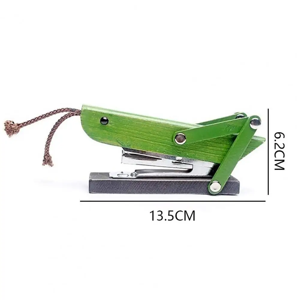 Grasshopper Stapler Ergonomic Handle Metal Stapler Durable Desktop Paper Binder Compact Portable Office