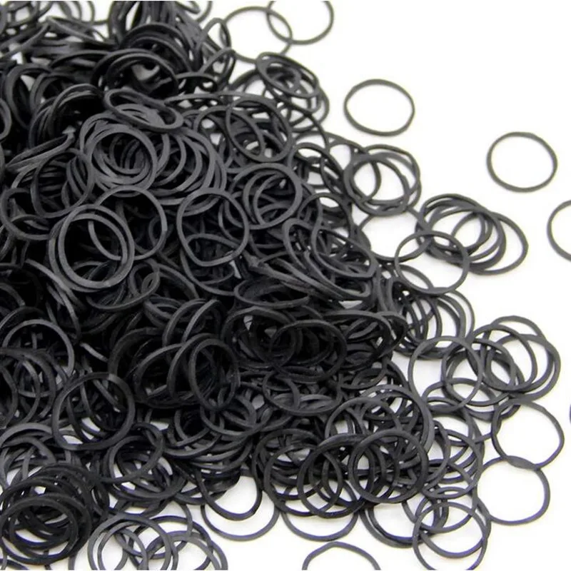 Mini Rubber Bands black Elastic Hair Bands Soft Hair Elastics Ties
