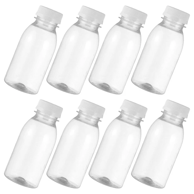 6 Pcs Milk Bottle Clear Water Juice Container Mini Fridge Containers Empty Bottles  Plastic The Pet Reusable Child Small Lids - AliExpress