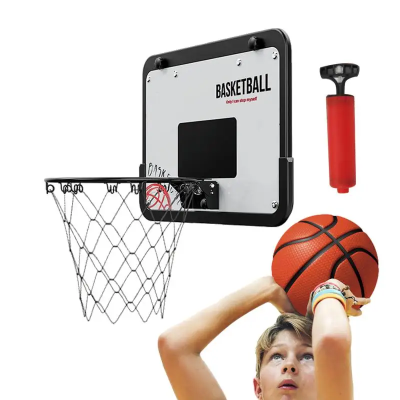 

Over The Door Basketball Hoop Automatic Rebound Alloy Hoop For Indoor Basketball Play Toy Sports Products For Activity Room