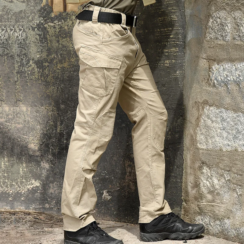 

Tactical Men Elastic Training Camping Army Pants Outdoor Climbing Pocket Cotton SWAT Combat Hunting Overalls Cargo Long Trousers