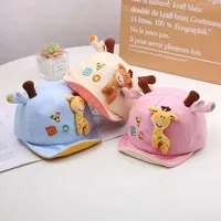 زرافة لطيفة قبعة منقار البط للأطفال ، طفل كرتوني ، لسان بطة بحافة ناعمة ، حاجب شمس للرضع ، قبعة بيسبول للأطفال ، صبي ، فتاة ، 6-18 شهرًا 2