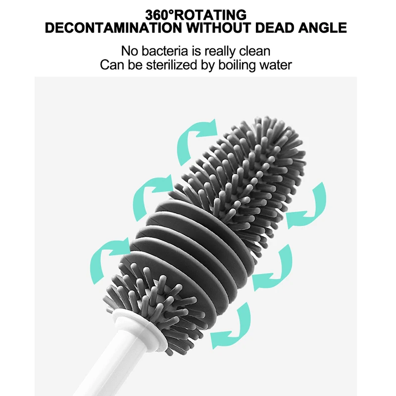 Silicone Cup Brushes Glass Cleaning Brushes Cup Scrubbers Bottles Thermos Cleaning Brushes Kitchen Handles Bottle Washing Tools