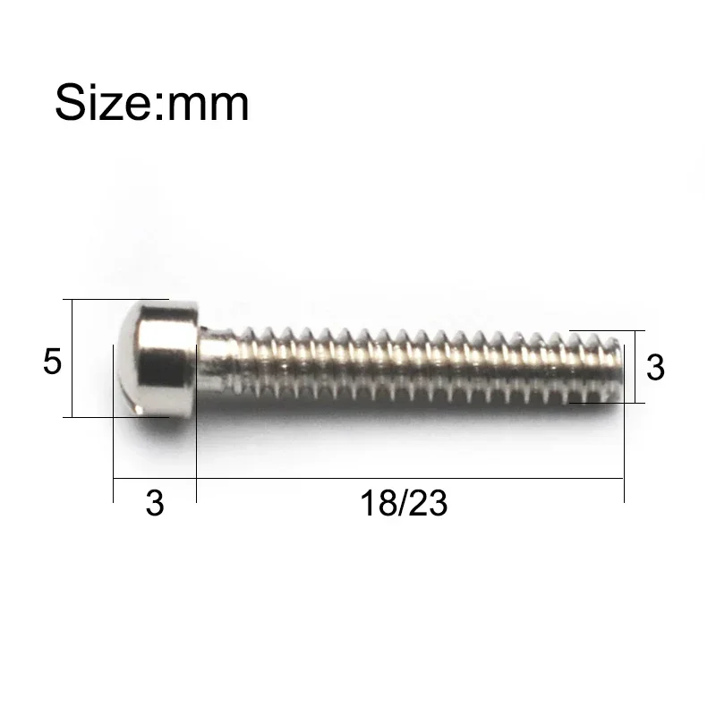 100pcs Electric Guitar Humbucker Pickup Polepiece Pole Screws 18mm Length 3mm Diameter