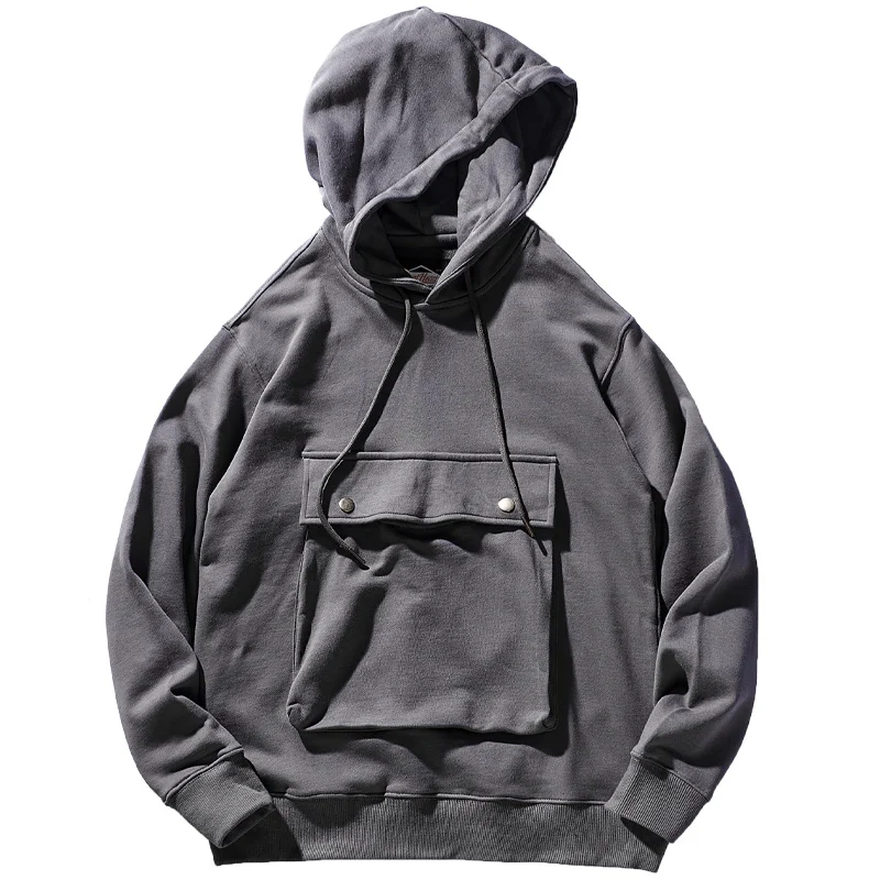 

Hoodie Fashion and Trendy Style Men 's Couple 's Thickened Cotton Terry Cloth Sports Leisure Cargo Sweater