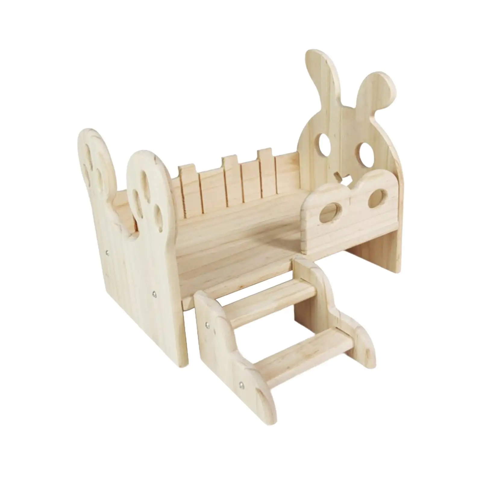 Wooden Guinea Pig Bed Small Animals Bed for Rabbits Hedgehogs Chinchillas