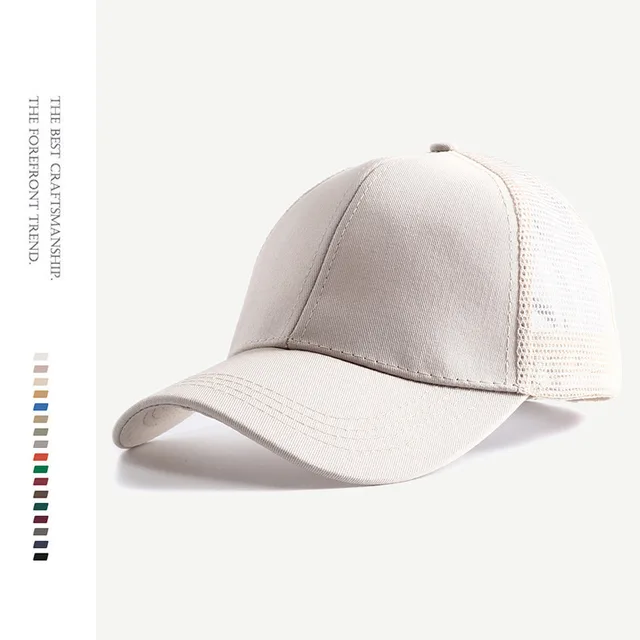 หมวก New Summer Black White Pink Mesh Trucker Hat Snapback Cap 17