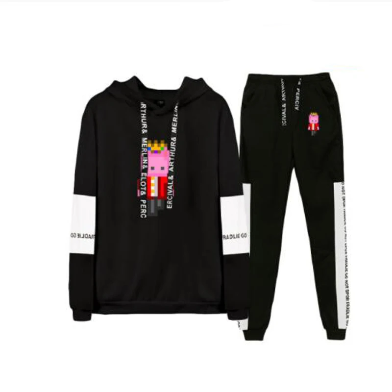 

Technoblade Merch Hoodie Sets Men Tracksuit Casual Sweatshirt+Sweatpants 2 Piece Set Male Pullover Fashion Streetwear Clothes