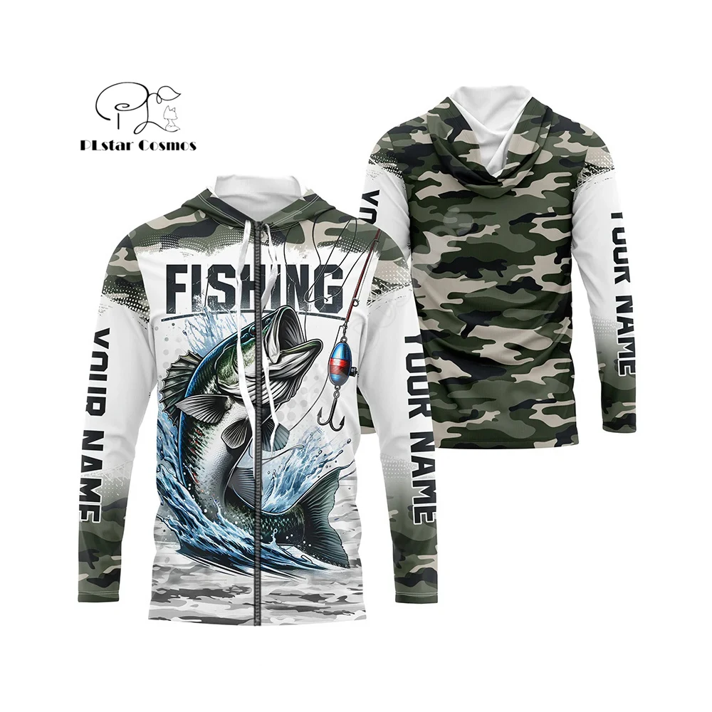Custom Name Animal Fishing Mahi Graffiti Fish Tattoo Retro Tracksuit Vintage 3DPrint Pullover Harajuku Casual Hoodies Jacket J15